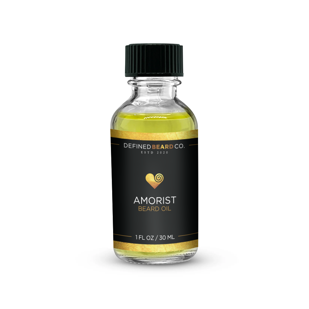 Amorist beard oil from defined beard co. blended with Driftwood, Citrus, Vetiver, Teakwood and Olibanum