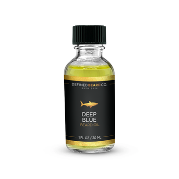 Deep Blue beard oil from defined beard co. blended with Blueberry, Amber, Tonka Bean, and Exotic Oud
