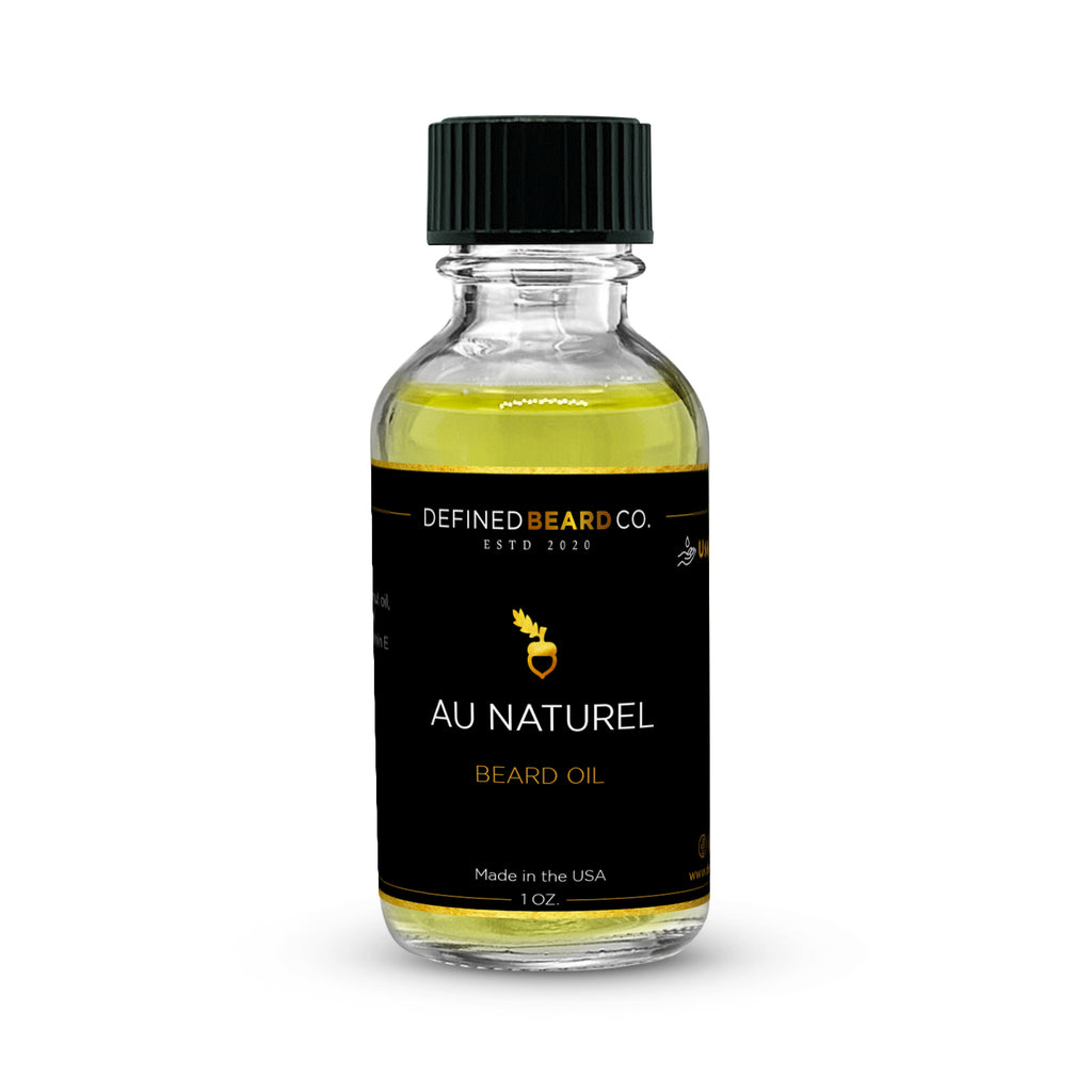 Au Naturel beard oil from defined beard co. No fragrance for those that are sensitive to fragrances